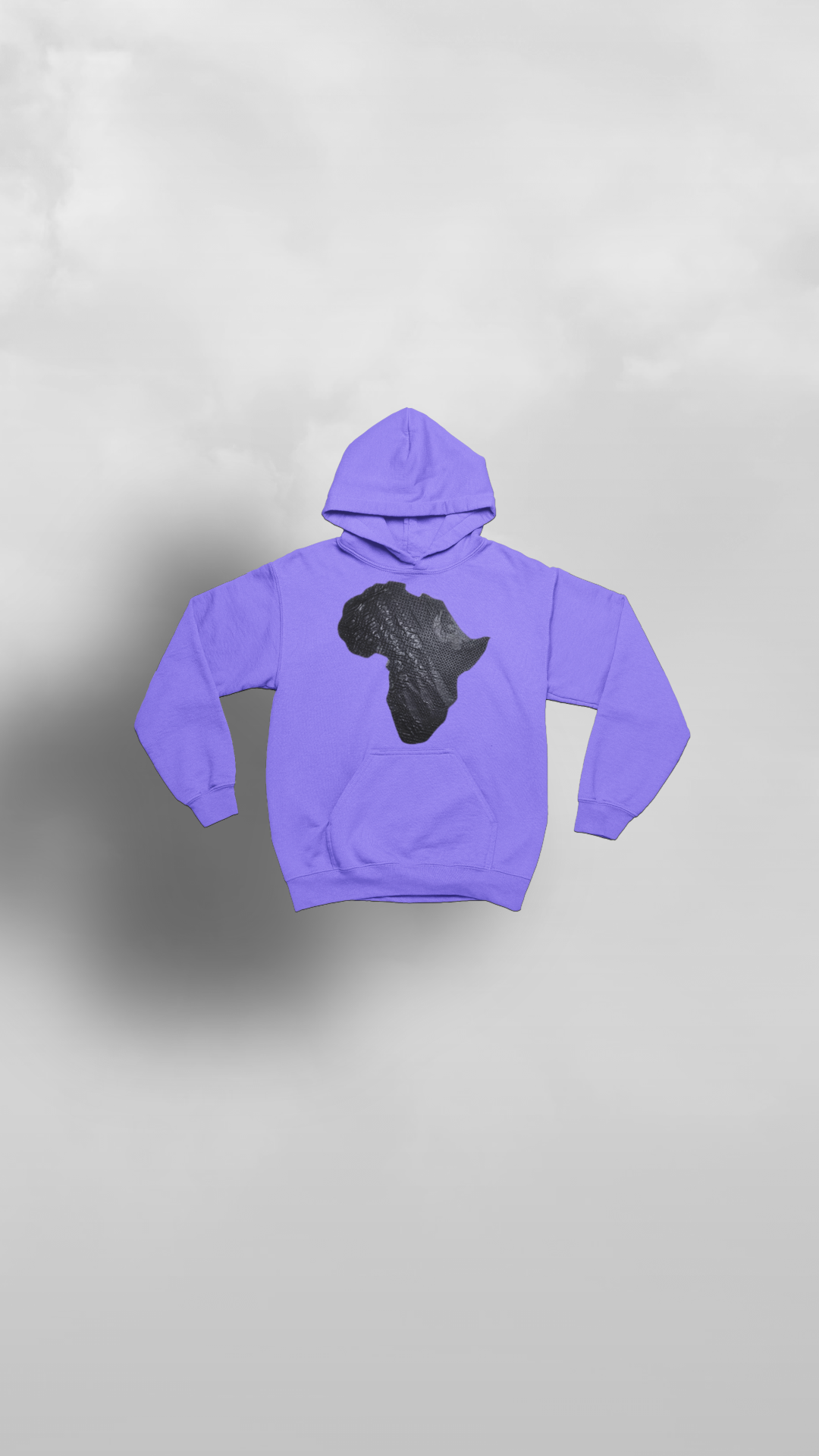 "Akwaaba" Purple Ankara Africa Hoodie - Afro Soca Love Supply