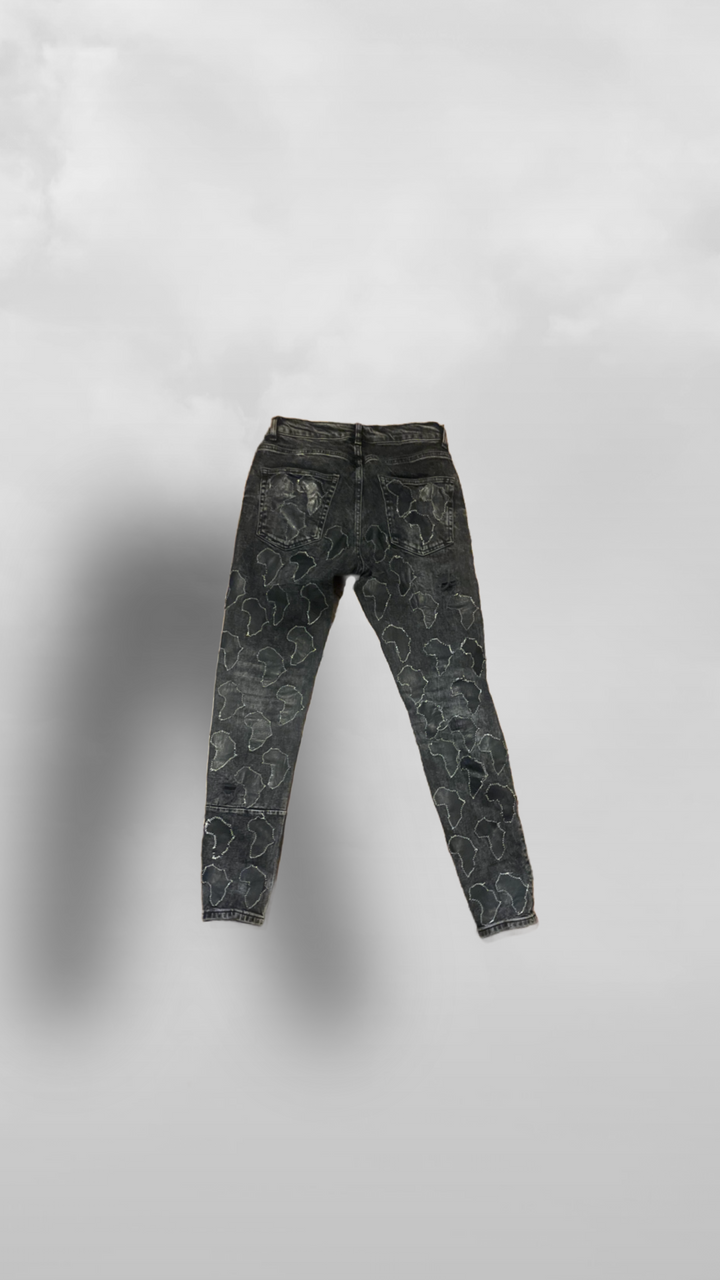 "Midnight Odogwu" Africa All Over Unisex Jeans - Afro Soca Love Supply