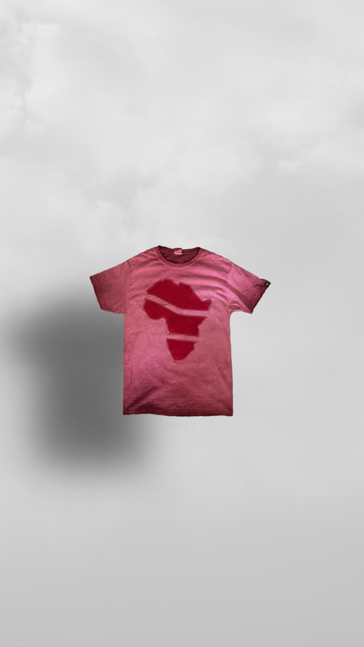 "Cherry Crush Awọ" Color Horizon Stack Africa Ankara Tee - Afro Soca Love Supply
