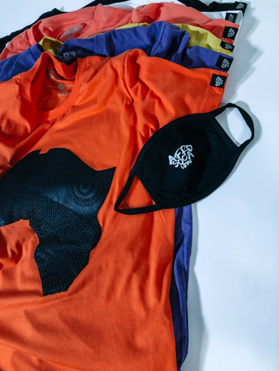 "Akwaaba" Purple Ankara Africa Tee - Afro Soca Love Supply