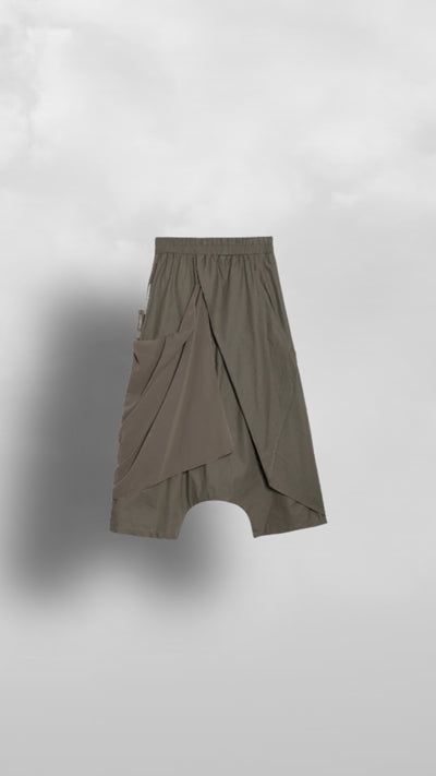 "Umeme" Army Green Oversized Cross Pants - Afro Soca Love Supply