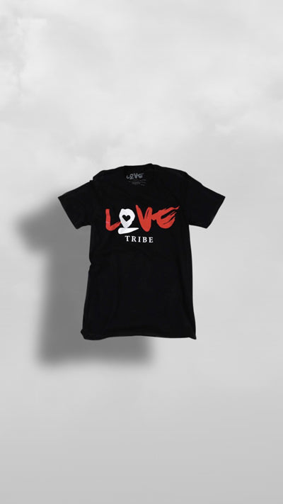 "Kupenda" Love Tribe Red and Black Print Tee - Afro Soca Love Supply