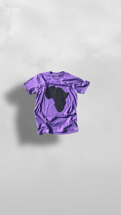 "Akwaaba" Purple Ankara Africa Tee - Afro Soca Love Supply