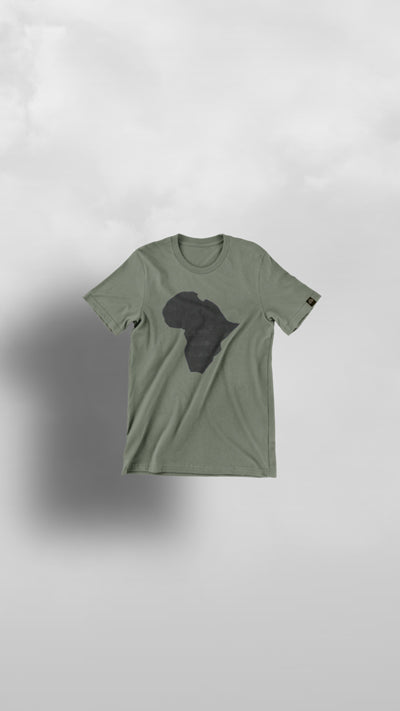 "Soldier of Love" Military Green Africa Ankara Tee - Afro Soca Love Supply