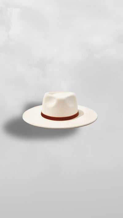 "Ajva" Cream Fedora Hat - S/M Afro Soca Love Supply