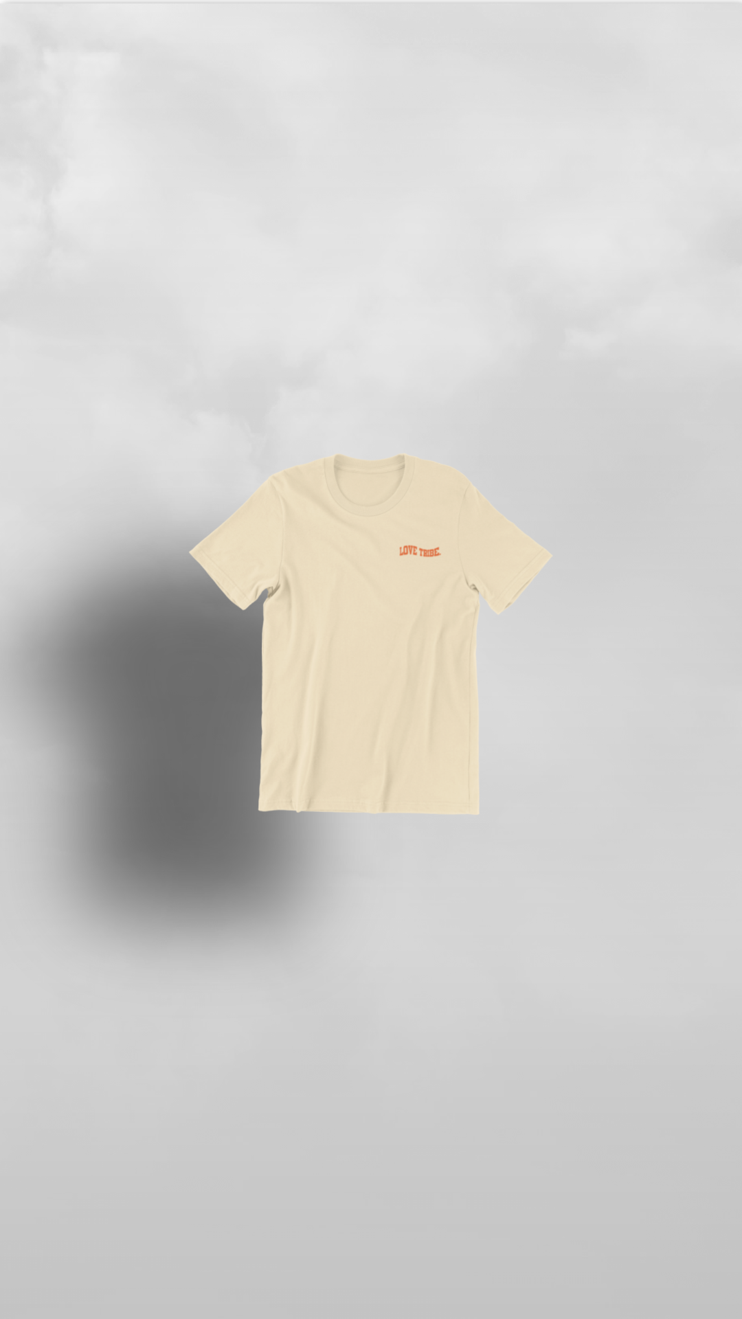 "Kupenda Everywhere" Love Tribe Cream & Orange Tee - Afro Soca Love Supply