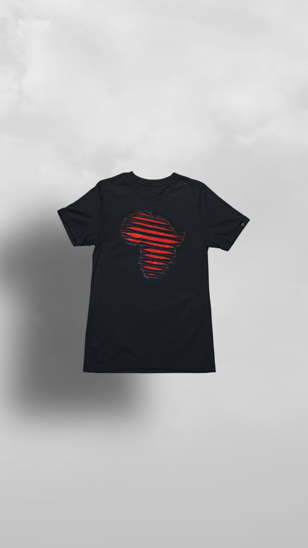 "Claw Slash" Black & Red Ankara Africa Tee - Afro Soca Love Supply