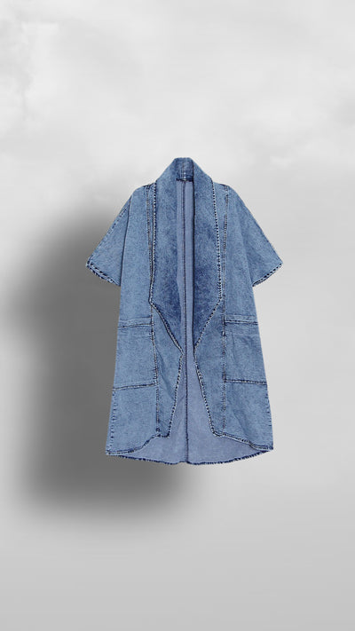 "Enwu" Oversized Denim Jacket - One Size Afro Soca Love Supply