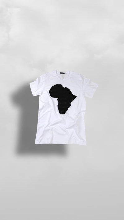 "Akwaaba" Youth Unisex White Ankara Africa Tee - Afro Soca Love Supply