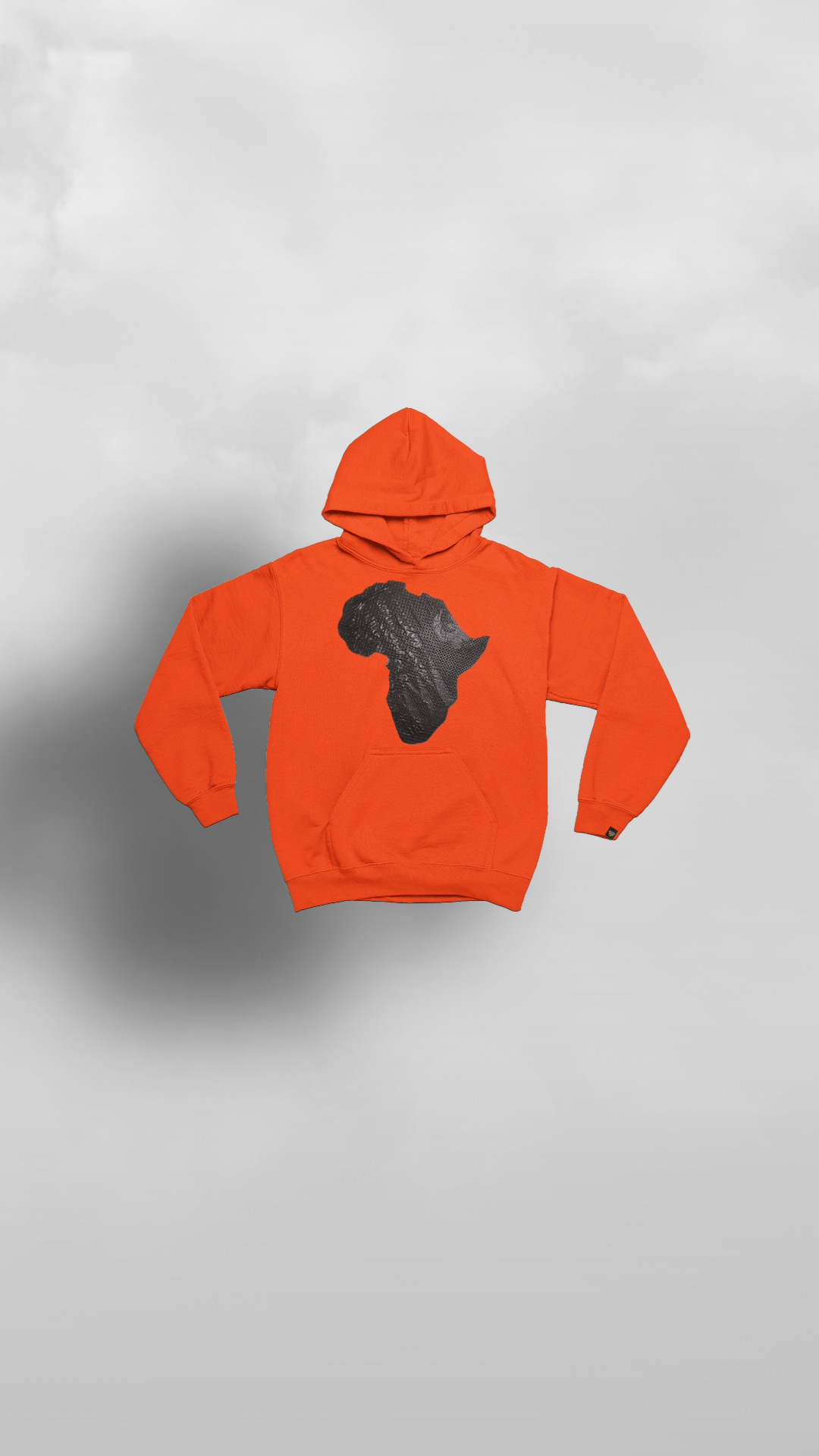 "Akwaaba" Orange Ankara Africa Hoodie - Afro Soca Love Supply