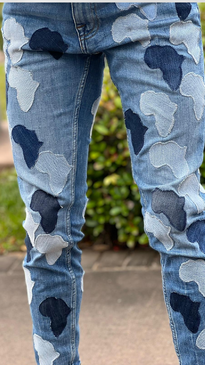 "Odogwu" Africa All Over Jeans On Jeans Unisex - Afro Soca Love Supply