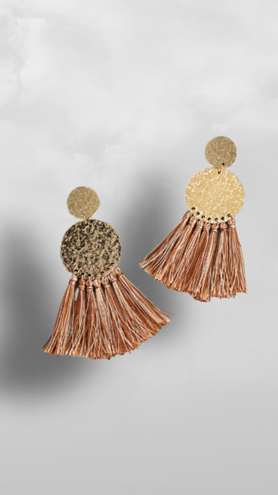 "Barbados" Tassel Decor Acrylic Earrings - Afro Soca Love Supply