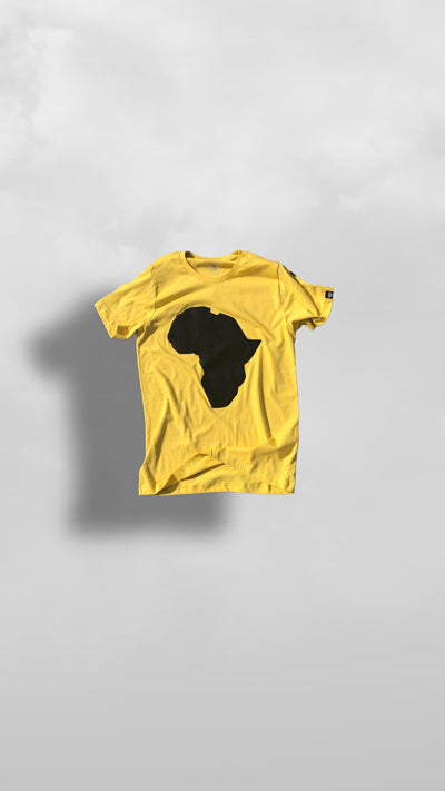 "Akwaaba" Yellow Ankara Africa Tee - Afro Soca Love Supply