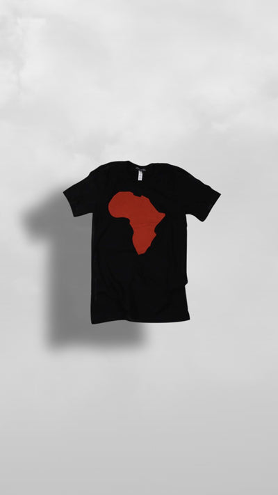 "Akwaaba" Youth Black & Red Ankara Africa Tee - Afro Soca Love Supply