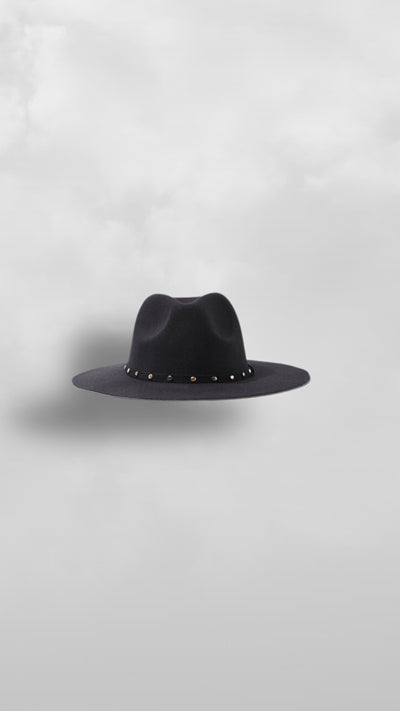 "Ajva" Midnight Black Fedora Hat - One Size Afro Soca Love Supply