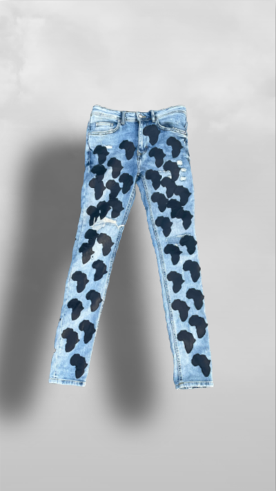 "Odogwu" Africa All Over Unisex Jeans - Afro Soca Love Supply