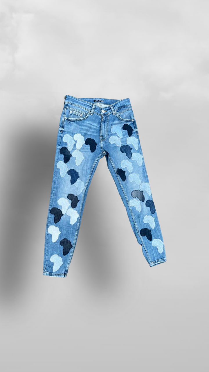 "Odogwu" Africa All Over Jeans On Jeans Unisex - Afro Soca Love Supply